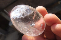 Polished Clear Quartz Crystal Galet / Palm Stones x 35 From Madagascar - Toprock Gemstones and Minerals 