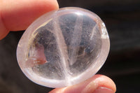 Polished Clear Quartz Crystal Galet / Palm Stones x 35 From Madagascar - Toprock Gemstones and Minerals 
