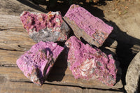Natural Pink Salrose Cobaltion Dolomite Specimens x 4 From Kakanda, Congo - Toprock Gemstones and Minerals 