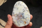 Polished White Dendritic Agate Standing Free Forms  x 4 From Madagascar - Toprock Gemstones and Minerals 