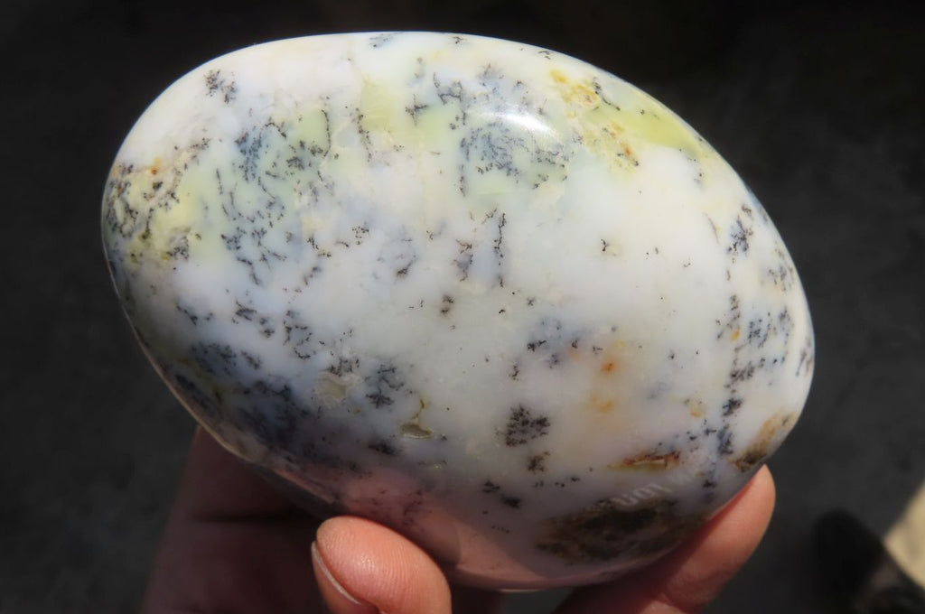 Polished White Dendritic Agate Standing Free Forms  x 4 From Madagascar - Toprock Gemstones and Minerals 
