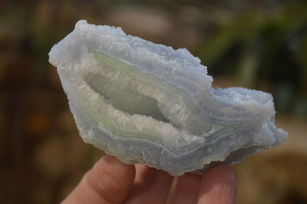 Natural Etched Blue Chalcedony Specimens  x 12 From Nsanje, Malawi - Toprock Gemstones and Minerals 