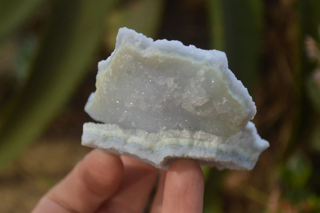 Natural Etched Blue Chalcedony Specimens  x 12 From Nsanje, Malawi - Toprock Gemstones and Minerals 