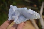 Natural Etched Blue Chalcedony Specimens  x 12 From Nsanje, Malawi - Toprock Gemstones and Minerals 