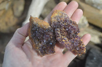 Natural Dark Amethyst Crystal Plates x 6 From Kwaggafontein, South Africa - Toprock Gemstones and Minerals 