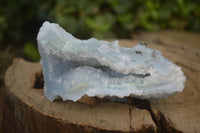 Natural Etched Blue Chalcedony Specimens  x 12 From Malawi - Toprock Gemstones and Minerals 