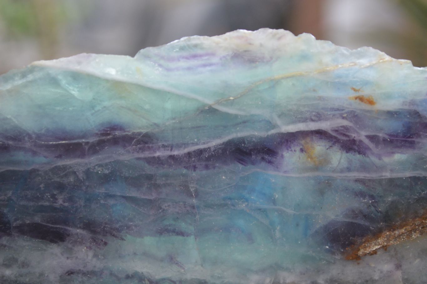 Polished One Side Polished Watermelon Fluorite Pieces  x 2 From Namibia - Toprock Gemstones and Minerals 