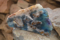 Polished One Side Polished Watermelon Fluorite Pieces  x 2 From Namibia - Toprock Gemstones and Minerals 