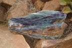 Polished One Side Polished Watermelon Fluorite Pieces  x 2 From Namibia - Toprock Gemstones and Minerals 