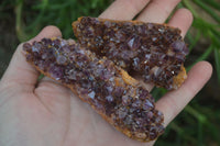 Natural Dark Amethyst Crystal Plates x 6 From Kwaggafontein, South Africa - Toprock Gemstones and Minerals 