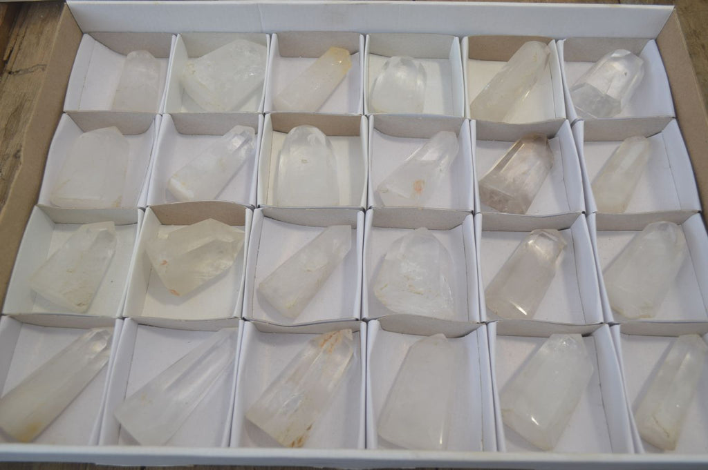 Polished Clear Quartz Crystal Points x 24 From Madagascar - Toprock Gemstones and Minerals 