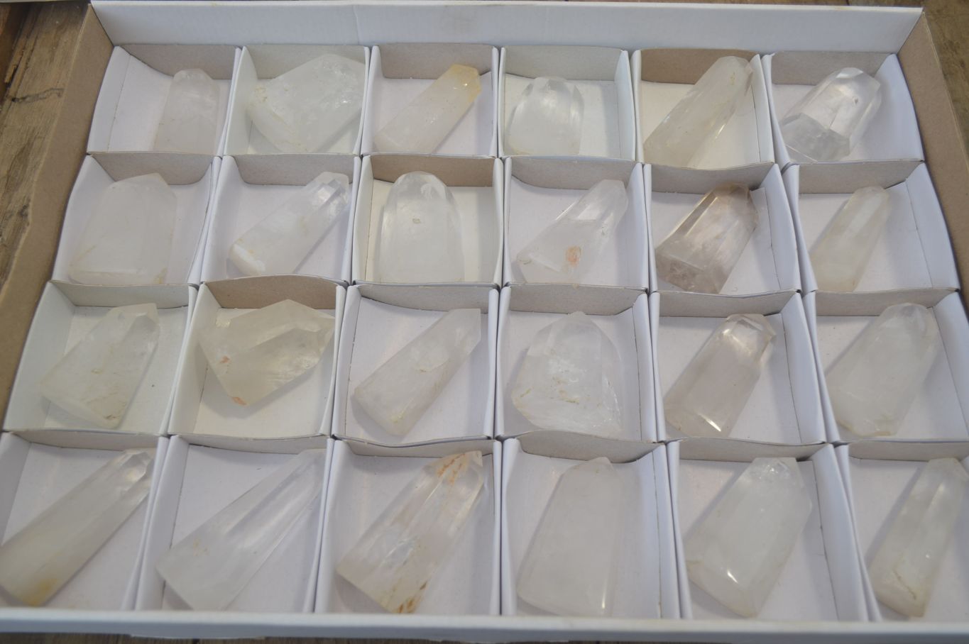 Polished Clear Quartz Crystal Points x 24 From Madagascar - Toprock Gemstones and Minerals 