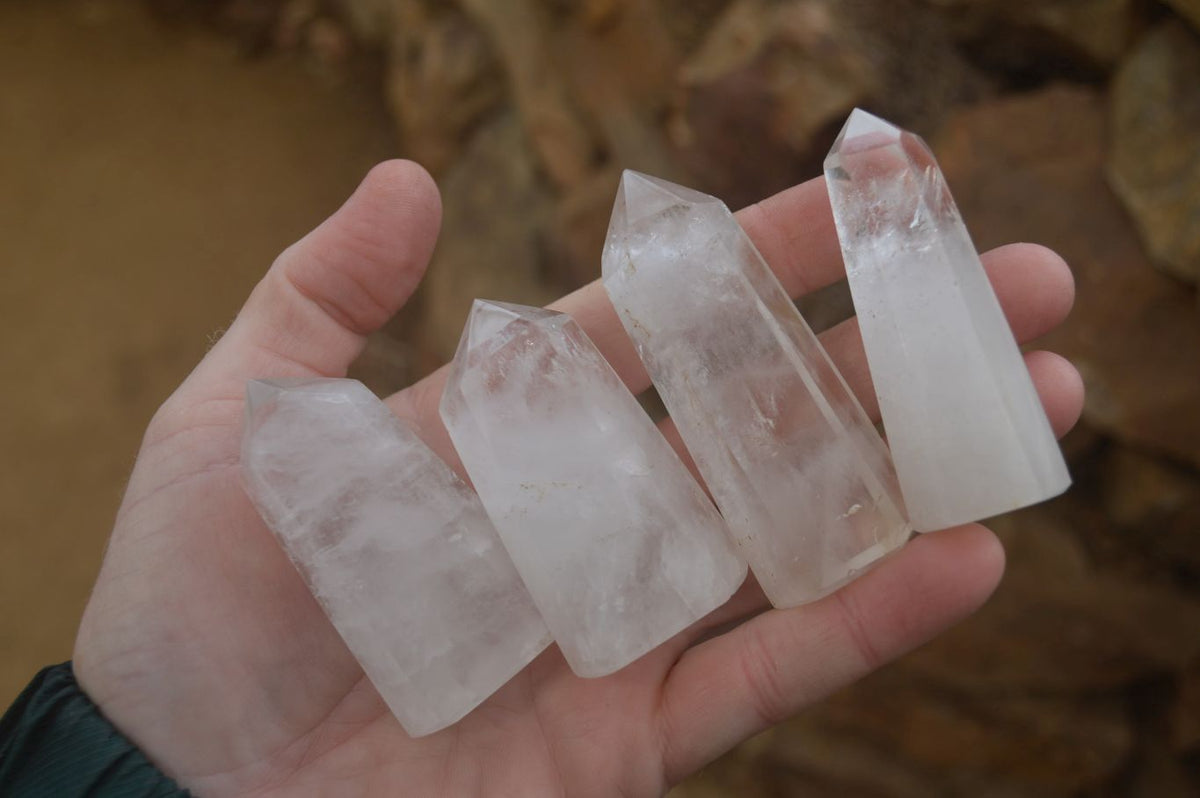 Polished Clear Quartz Crystal Points x 24 From Madagascar - Toprock Gemstones and Minerals 