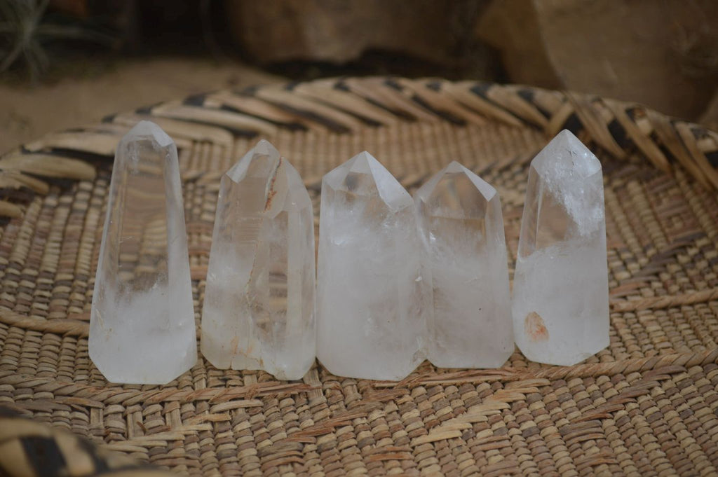 Polished Clear Quartz Crystal Points x 24 From Madagascar - Toprock Gemstones and Minerals 