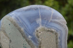 Polished Extra Large Blue Lace Agate Standing Free Form  x 1 From Malawi - Toprock Gemstones and Minerals 