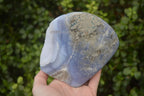 Polished Extra Large Blue Lace Agate Standing Free Form  x 1 From Malawi - Toprock Gemstones and Minerals 