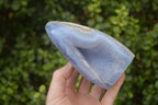 Polished Extra Large Blue Lace Agate Standing Free Form  x 1 From Malawi - Toprock Gemstones and Minerals 