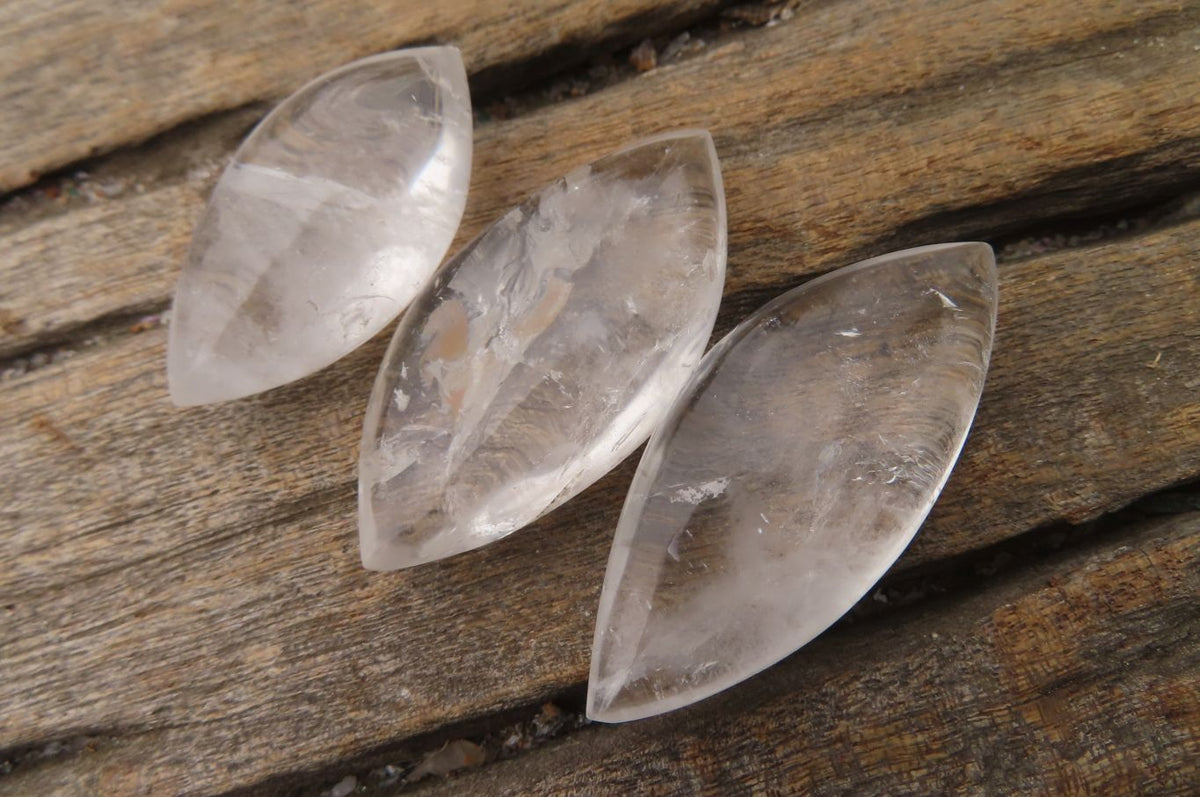 Polished Clear Quartz Angel Tears  x 20 From Madagascar - Toprock Gemstones and Minerals 