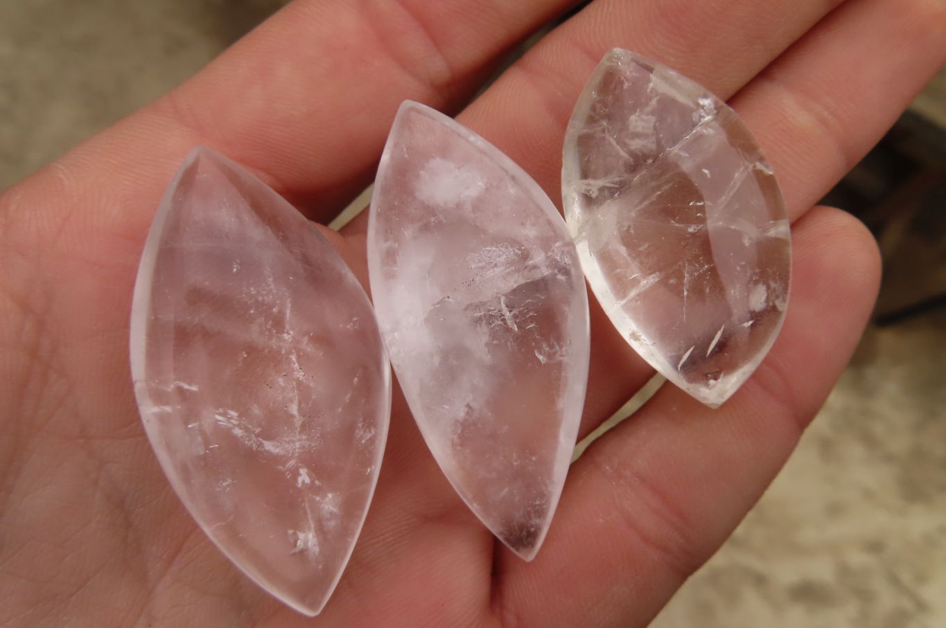 Polished Clear Quartz Angel Tears  x 20 From Madagascar - Toprock Gemstones and Minerals 