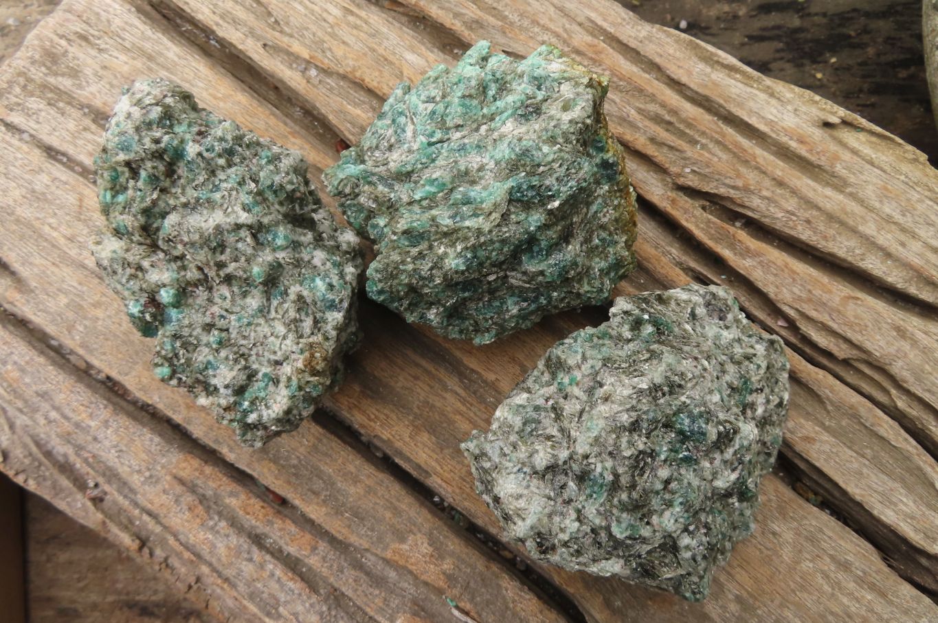 Natural Rare Emerald Mica In Matrix Cobbed Specimens x 6 From Mutoko, Zimbabwe - Toprock Gemstones and Minerals 