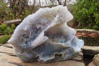 Natural Extra Large Etched Blue Chalcedony Specimen  x 1 From Malawi - Toprock Gemstones and Minerals 