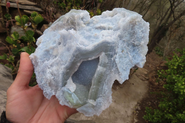 Natural Extra Large Etched Blue Chalcedony Specimen  x 1 From Malawi - Toprock Gemstones and Minerals 