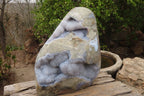 Polished Large Blue Lace Agate Standing Free Form  x 1 From Nsanje, Malawi - Toprock Gemstones and Minerals 