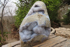 Polished Large Blue Lace Agate Standing Free Form  x 1 From Nsanje, Malawi - Toprock Gemstones and Minerals 