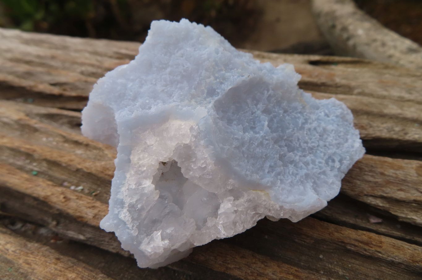 Natural Etched Blue Chalcedony Specimens  x 12 From Malawi - Toprock Gemstones and Minerals 