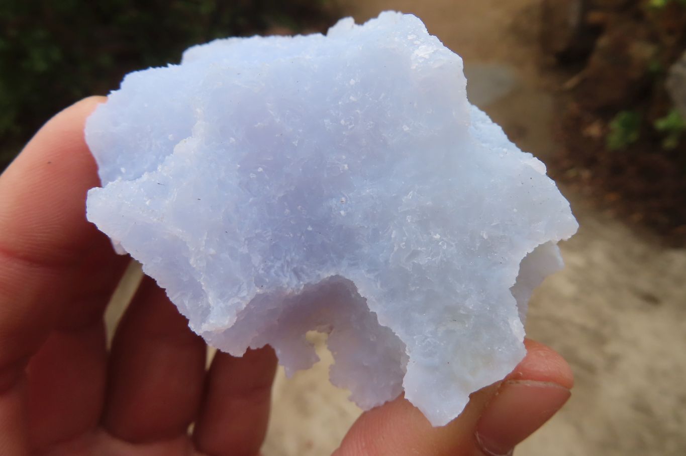 Natural Etched Blue Chalcedony Specimens  x 12 From Malawi - Toprock Gemstones and Minerals 