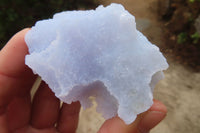 Natural Etched Blue Chalcedony Specimens  x 12 From Malawi - Toprock Gemstones and Minerals 