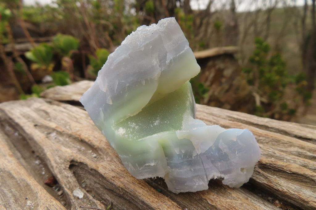 Natural Etched Blue Chalcedony Specimens  x 12 From Malawi - Toprock Gemstones and Minerals 