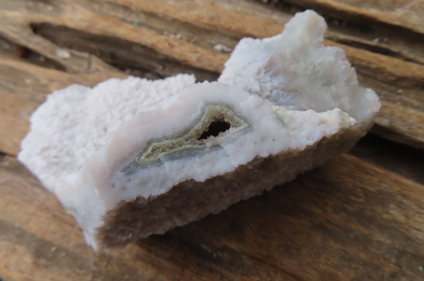 Natural Etched Blue Chalcedony Specimens  x 12 From Malawi - Toprock Gemstones and Minerals 