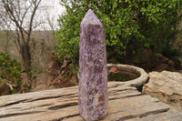 Polished Purple Lepidolite Points  x 3 From Madagascar - Toprock Gemstones and Minerals 