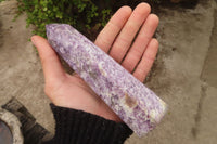 Polished Purple Lepidolite Points  x 3 From Madagascar - Toprock Gemstones and Minerals 