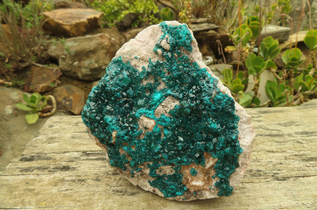 Natural Large Emerald Dioptase Dolomite Specimen  x 1 From Congo - Toprock Gemstones and Minerals 