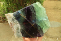 Polished One Side Polished Watermelon Fluorite Slab  x 1 From Uis, Namibia - Toprock Gemstones and Minerals 