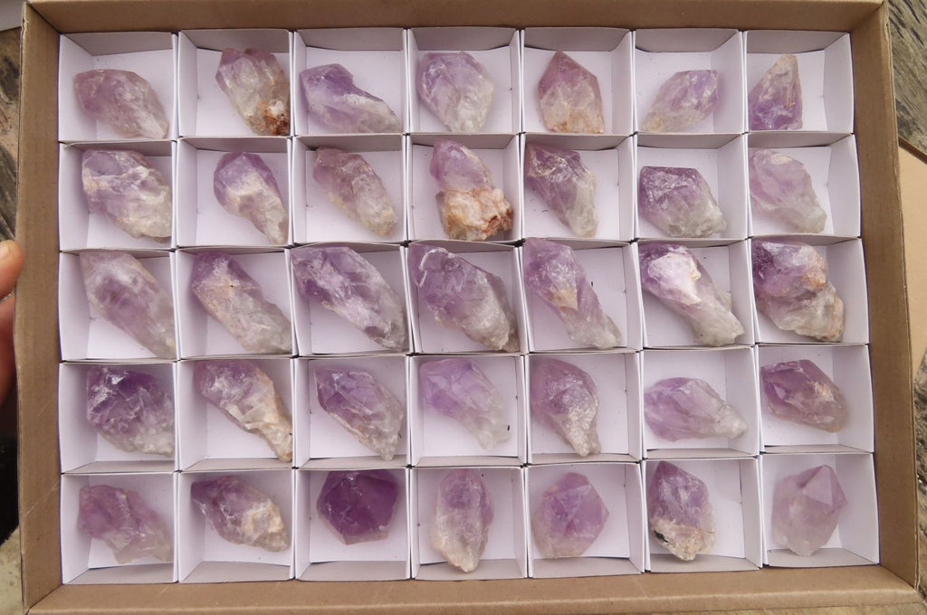 Natural Jacaranda Amethyst Crystals x 35 From Zambia - Toprock Gemstones and Minerals 