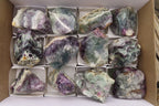 Natural Rough Watermelon Fluorite Cobbed Specimens  x 12 From Uis, Namibia - Toprock Gemstones and Minerals 