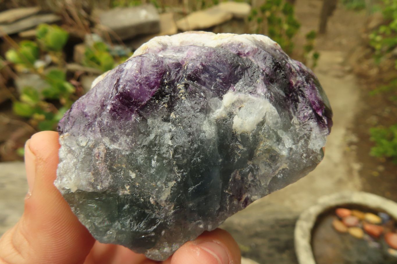 Natural Rough Watermelon Fluorite Cobbed Specimens  x 12 From Uis, Namibia - Toprock Gemstones and Minerals 