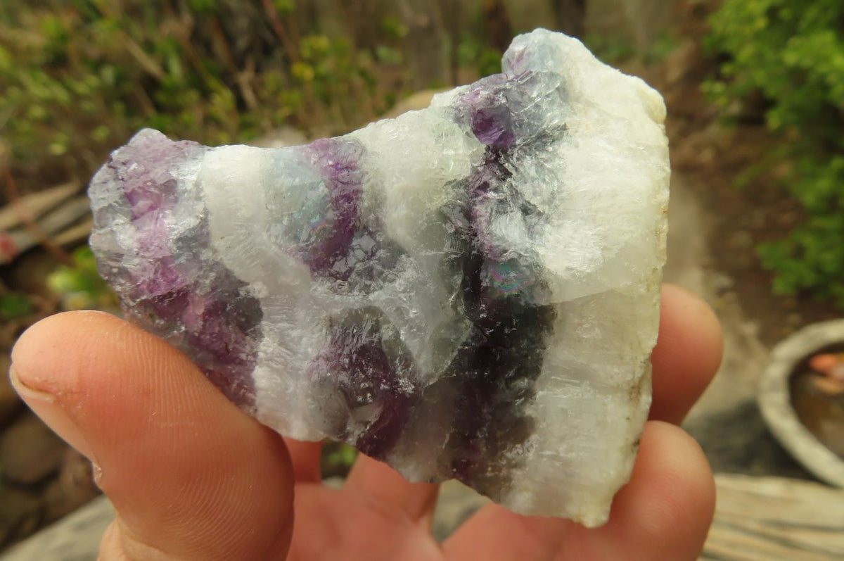 Natural Rough Watermelon Fluorite Cobbed Specimens  x 12 From Uis, Namibia - Toprock Gemstones and Minerals 