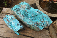 Natural Extra Large Drusy Chrysocolla Dolomite Specimens x 2 From Congo - Toprock Gemstones and Minerals 