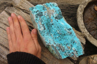 Natural Extra Large Drusy Chrysocolla Dolomite Specimens x 2 From Congo - Toprock Gemstones and Minerals 