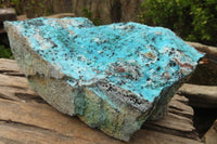 Natural Extra Large Drusy Chrysocolla Dolomite Specimens x 2 From Congo - Toprock Gemstones and Minerals 