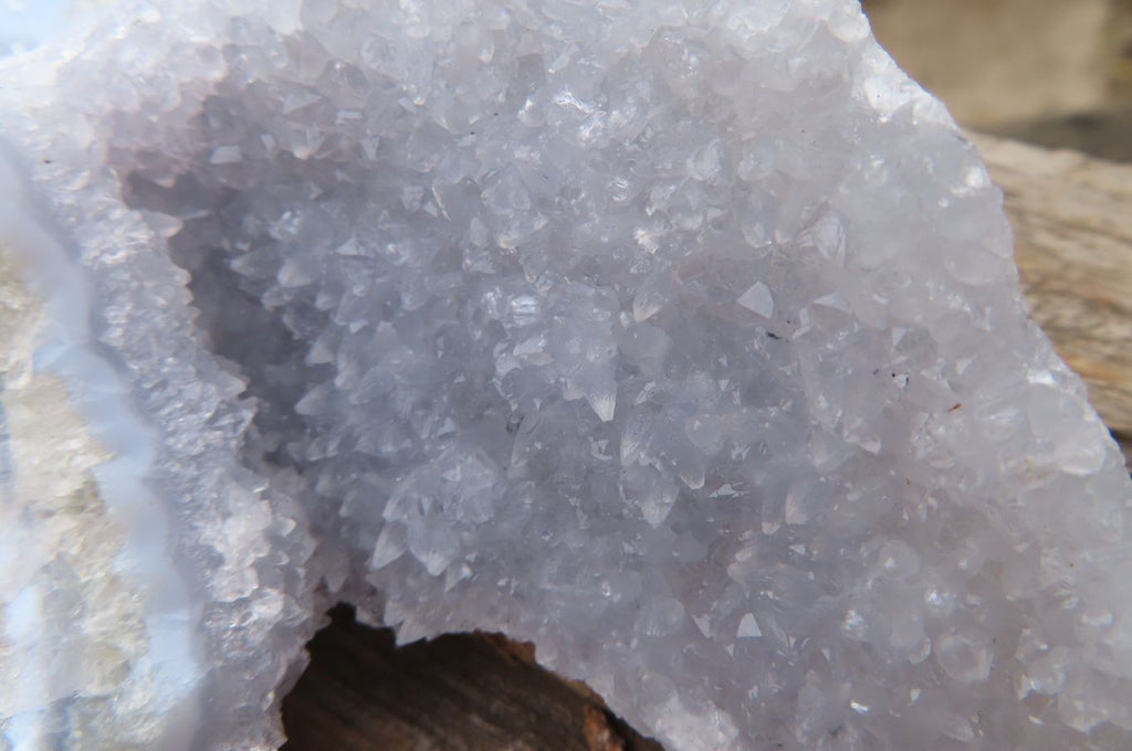 Natural Blue Lace Agate Geode Specimens  x 4 From Malawi - Toprock Gemstones and Minerals 