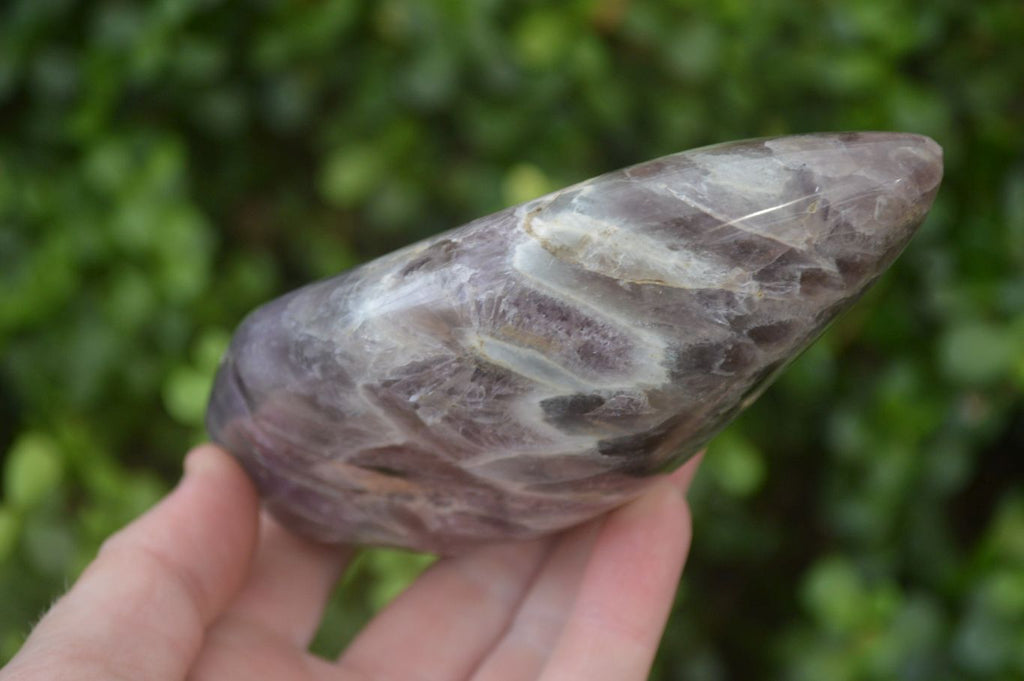 Polished Smokey Dream Amethyst Standing Free Forms x 2 From Madagascar - Toprock Gemstones and Minerals 