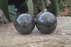 Polished Labradorite Spheres  x 2 From Madagascar - Toprock Gemstones and Minerals 