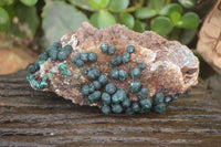 Natural Rare Ball Malachite On Drusy Quartz Dolomite Specimens x 2 From Congo - Toprock Gemstones and Minerals 