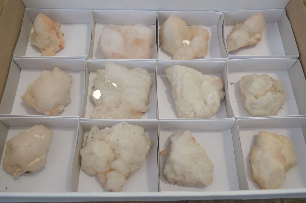 Natural Cascading Candle Quartz Crystal Specimens x 12 From Madagascar - Toprock Gemstones and Minerals 