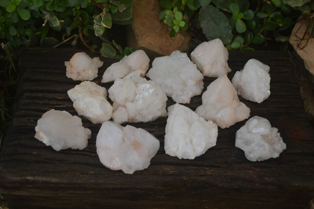 Natural Cascading Candle Quartz Crystal Specimens x 12 From Madagascar - Toprock Gemstones and Minerals 